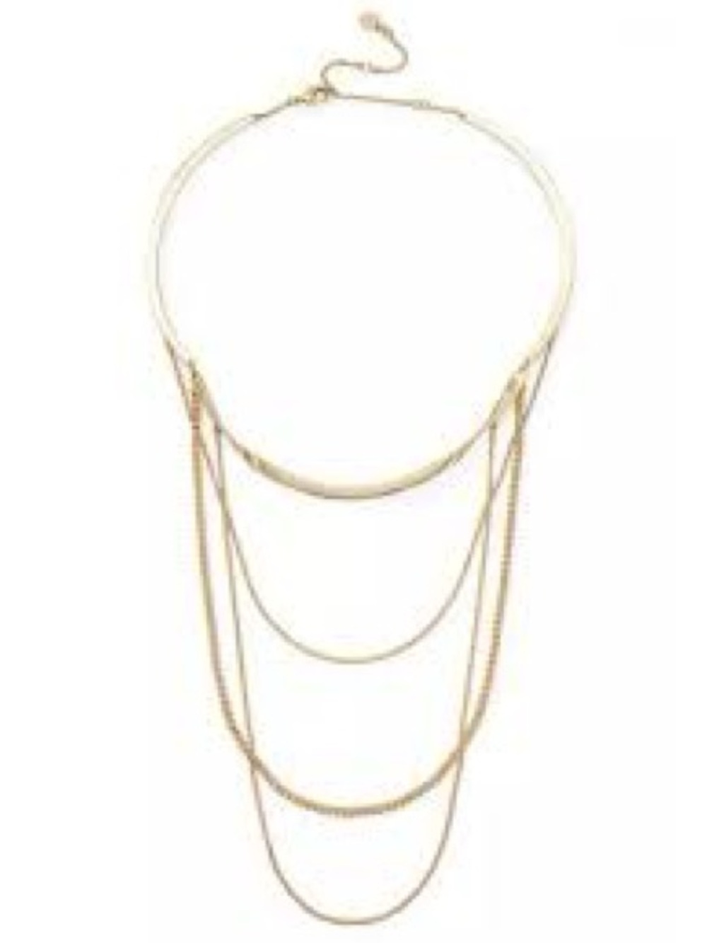 Stella & Dot Layered Gold Cascade Necklace